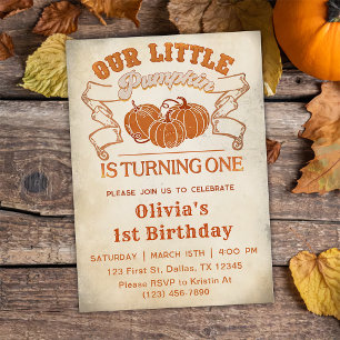 Invitation Notre Petit Citrouille a un An