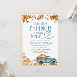 Invitation Notre Petit Citrouille a un An 1er Anniversaire
