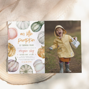 Invitation Notre petit Citrouille Boho Automne fête d'anniver