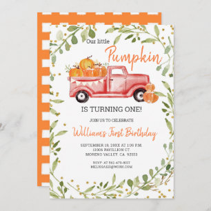 Invitation Notre petit Citrouille en tourne un