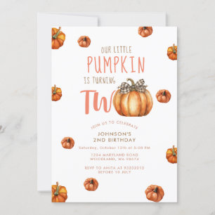 Invitation Notre Petit Citrouille Est En Train D'Arriver À De