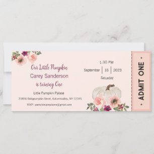 Invitation Notre petit Citrouille est une invitation, 1er ann