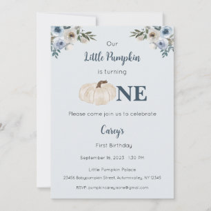 Invitation Notre petit Citrouille est une invitation, 1er ann