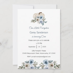 Invitation Notre petit Citrouille est une invitation, 1er ann