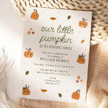 Invitation Notre Petit Citrouille Fête Son Anniversaire<br><div class="desc">invitations à la fête d'anniversaire "notre petit citrouille" sur le thème du citrouille. N'importe quel âge peut être utilisé ! Customisez facilement le libellé avec les détails de votre fête pour faire de l'invitation votre propre!</div>