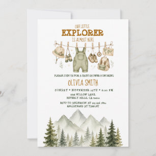 Invitation Notre petit explorateur est presque là Baby Shower