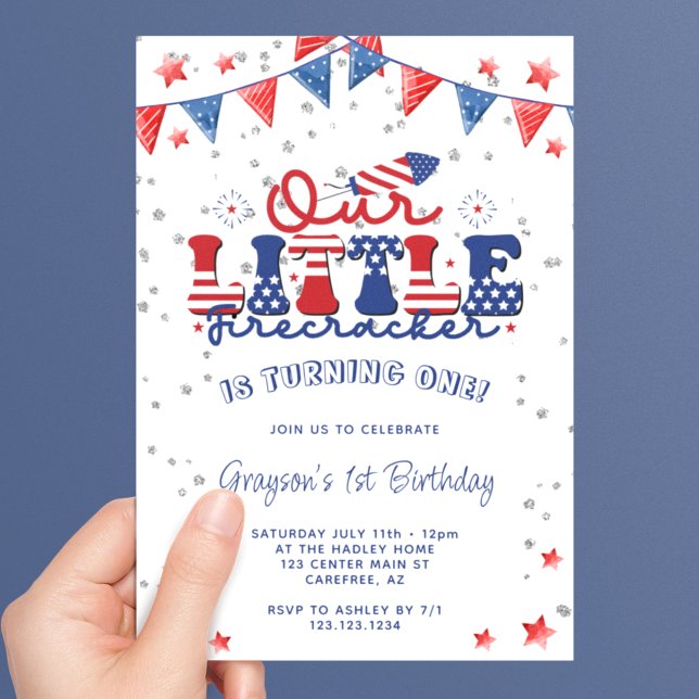 Invitation Notre Petit Feu d'Artifice 1er Anniversaire (Créateur téléchargé)