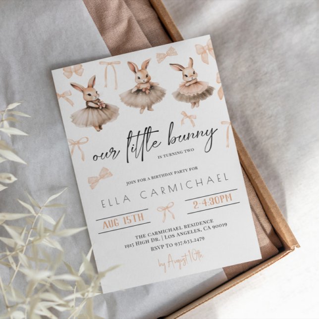 Invitation Notre Petit Lapin Anniversaire (Créateur téléchargé)