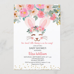 Invitation Notre petit lapin est en chemin baby shower