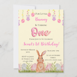 Invitation Notre Petit Lapin Va Devenir Un Anniversaire