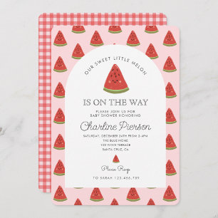 Invitation Notre petit melon doux est en route Baby shower