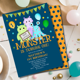 Invitation Notre petit monstre 1er anniversaire
