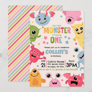 Invitation Notre Petit Monstre a un An