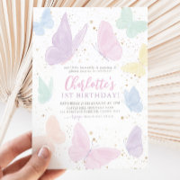 Notre Petit Papillon Pastel Arc-en-ciel Anniversai