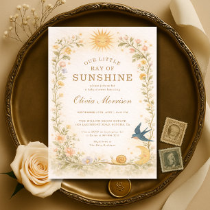 Invitation Notre Petit Rayon de Soleil Baby Shower