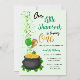 Invitation Notre Petit Shamrock Fête Son Anniversaire