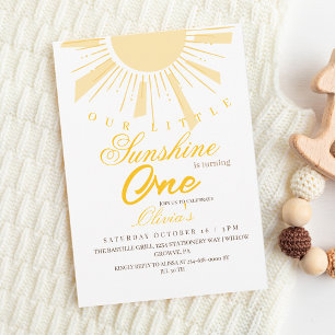 Invitation Notre petit soleil 1er anniversaire