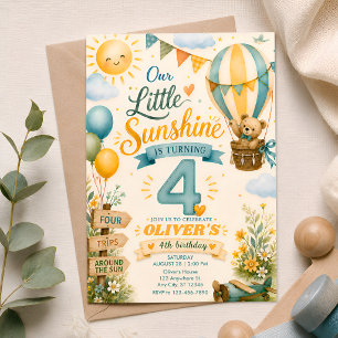 Invitation Notre Petit Soleil Fête Ses Quatre Ans Montgolfièr