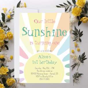 Invitation Notre Petit Soleil fête son premier anniversaire