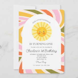 Invitation Notre Petit Soleil Tournant Un Soleil 1Er Annivers