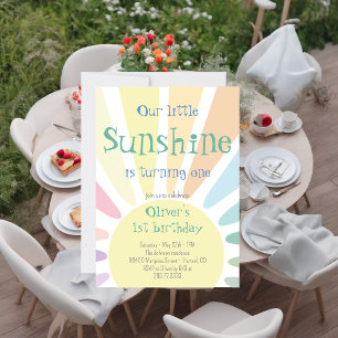 Invitation Notre petit soleil tourne une fête d'anniversaire