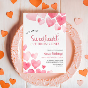 Invitation Notre Petite Amoureuse À L'Anniversaire