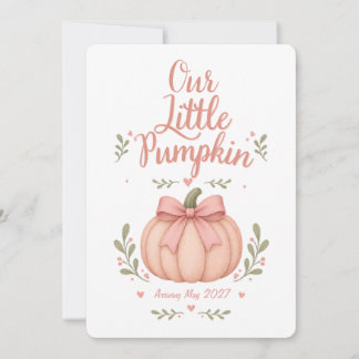 Invitation Notre petite annonce de grossesse automnale Pumpki