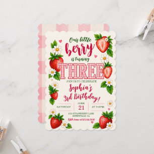 Invitation Notre petite baie a un an Troisième anniversaire d