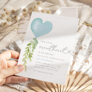 Invitation Notre petite chérie Boys Valentine Baby shower