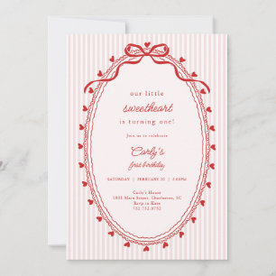Invitation Notre petite chérie d'anniversaire