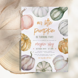 Invitation Notre Petite Citrouille mignonne Boho automne fête