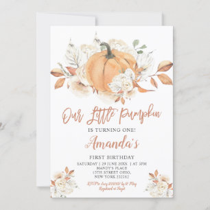 Invitation Notre Petite Citrouille Russe Citrouille fête d'an