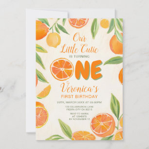 Invitation Notre petite croûte est une orange 1er anniversair