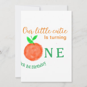Invitation Notre petite cuite orange un agrumes d'anniversair
