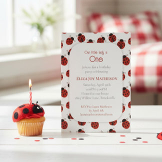 Invitation Notre Petite Dame est un Anniversaire de Ladybug C