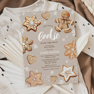 Invitation Notre petite fête de Noël de bébé Cookie