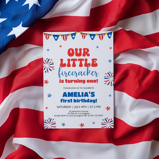 Invitation Notre petite fêteuse 1ère fête d'anniversaire (Créateur téléchargé)