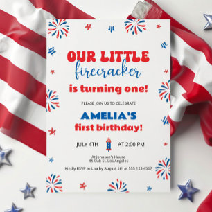 Invitation Notre petite fêteuse 1ère fête d'anniversaire