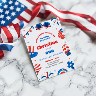 Invitation Notre petite fêteuse 1ère fête d'anniversaire