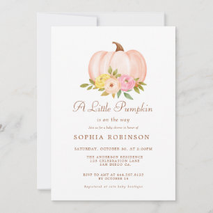 Invitation Notre petite fille Citrouille Baby Shower