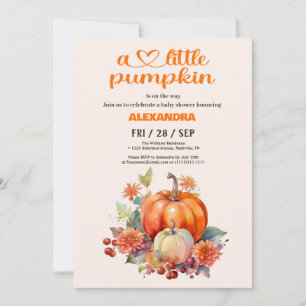 Invitation Notre petite fille citrouille Baby Shower