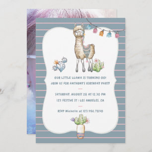 Invitation Notre petite Llama Anniversaire de enfant Party In