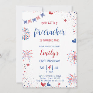Invitation Notre petite pétarde d'anniversaire