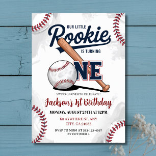 Invitation Notre petite recrue tourne un jour de baseball