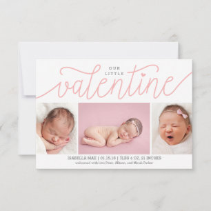Invitation Notre petite Saint Valentin avec photo