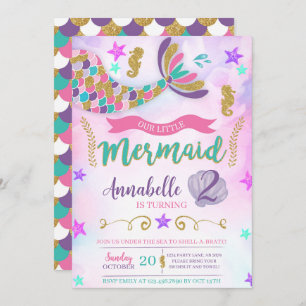 Invitation Notre Petite Sirène Anniversaire