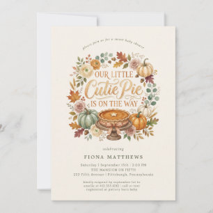 Invitation Notre petite tarte mignonne Baby Shower Vert Sauge