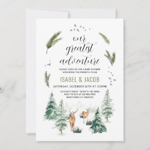 Invitation Notre plus grand Baby shower d'aventure