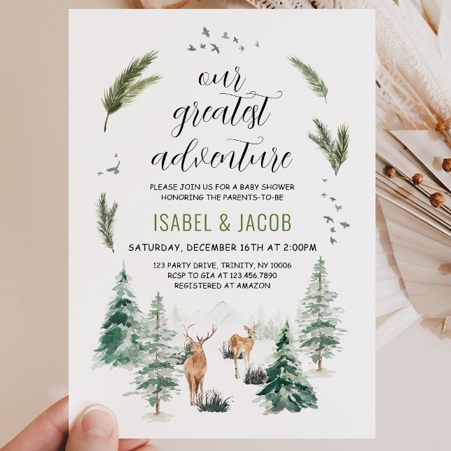 Invitation Notre plus grande aventure Baby Shower (Créateur téléchargé)