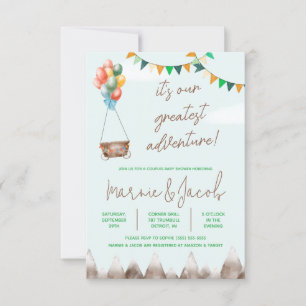 Invitation Notre plus grande aventure Baby shower neutre genr